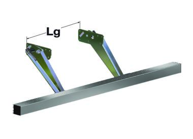 BA Barra antiempotramiento perfi l aluminio 120 x H100 brazos largos