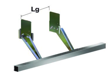 BA Barra antiempotramiento perfi l aluminio 120 x H100 brazos largos