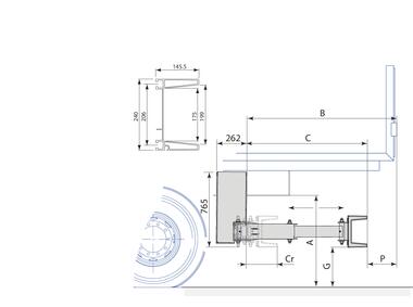 XPAND-P42E BAE R58-03 rétractable hydraulique profil porte feux aluminium 145xh240 fixation latérale (2)