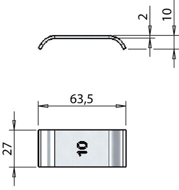 Cale de bride pour fixation de traverse de 10 mm (2)