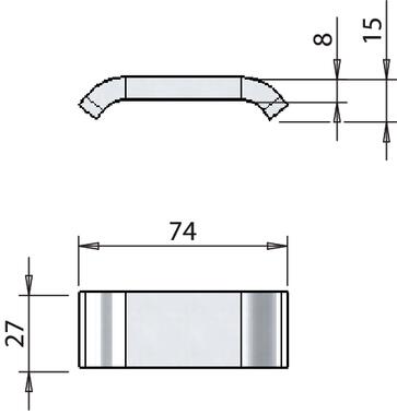 Cale de bride pour fixation de traverse de 6 mm (2)