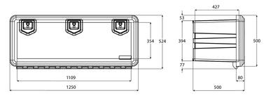 ARKA 1250 Black polypropylene toolbox (2)
