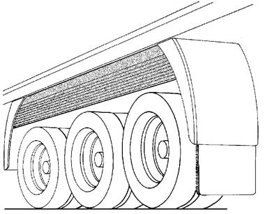 Vollständige Seitenschürze, Höhe 155 mm, mit Spritzschutzvorrichtung (2)