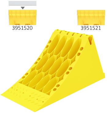 CROWNY 53 Bloccaruote E53, plastica gialla