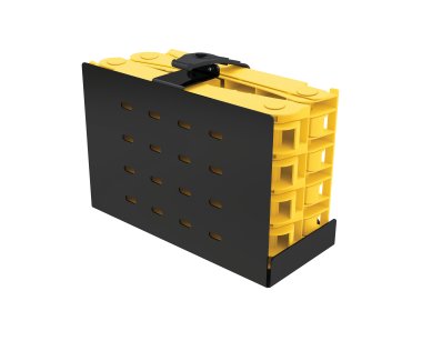 BOX - Support en acier peinture noire pour 2 cales de roue ORIGAMY E53 (3)