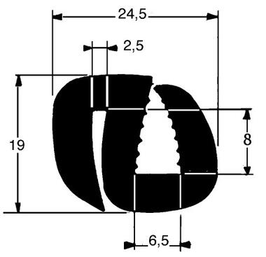 Joint vitrage EPDM noir 2,5 mm - 6,5 mm