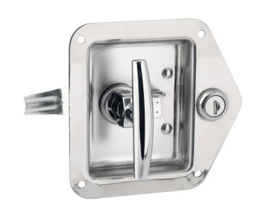 Stainless steel paddle lock, key operated