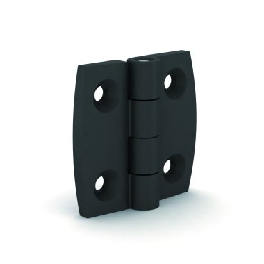 Square design hinges with countersunk holes