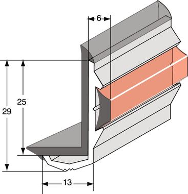 Profil cornière aluminium anodisé incolore