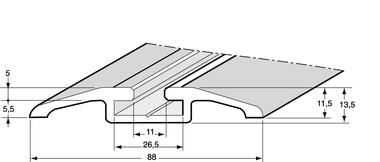 Profil rail aluminium anodisé sans galon