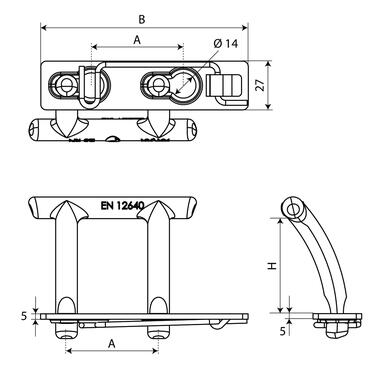Kit of civil angled TT lashing ring RC 2.5 CLIX (2)