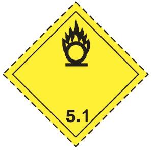 Hazardous oxidizing materials symbol