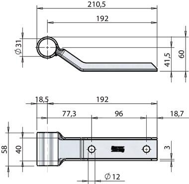 Soporte para tubo lateral Ø30 mm (2)