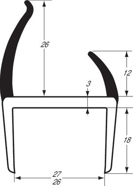 Joint PVC bi-dureté 26-27 mm