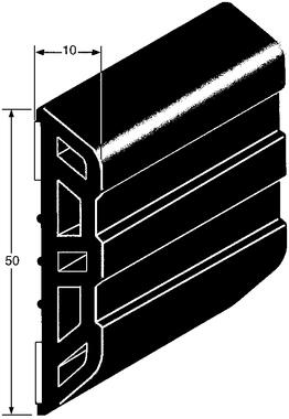 Adhesive semi-rigid black PVC profile (1)