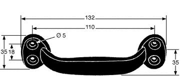 Black epoxy aluminium pull handle (2)