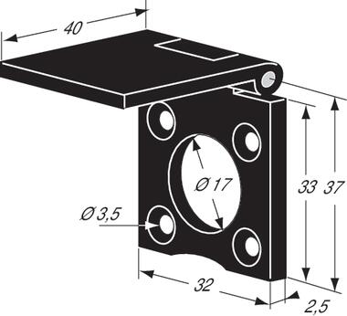 Tapón de entradas, aluminio epoxi negro (2)