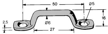 Zinc plated steel cramp (2)