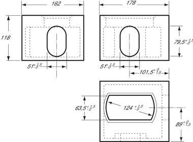 Container corner piece ISO 1161, cast steel, bottom model (2)