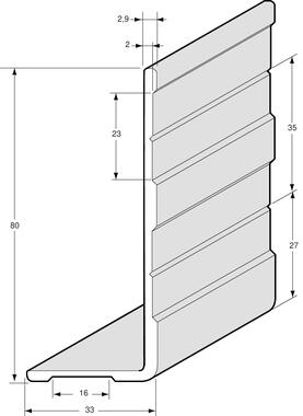 Profil d'angle aluminium anodisé