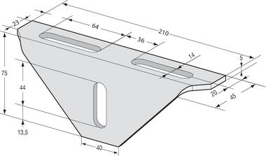 Dacromet steel mounting bracket (2)