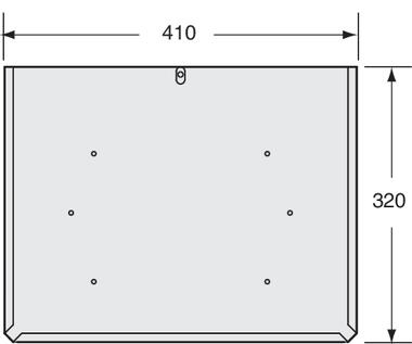 Supporto in acciaio zincato, ADR2009, per targa 300 x 400 mm (1)