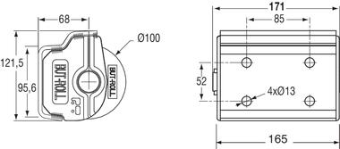 Butoir horizontal à 1 rouleau cylindrique BUT-ROLL H1-130 (2)