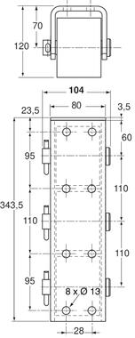 Butoir vertical ETROIT à 3 rouleaux cylindriques BUT-ROLL V3-65 (2)