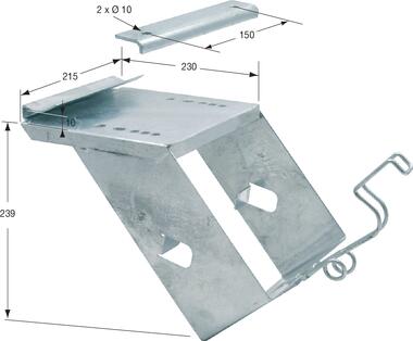 Steel support for wheel chock NG53 (1)
