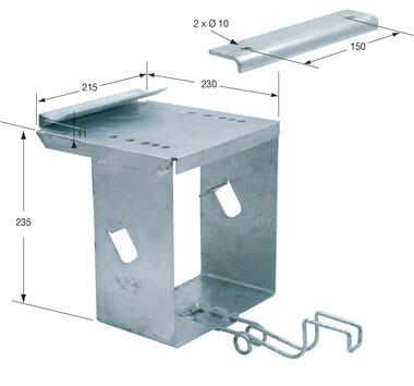 Steel support for wheel chock NG53 (1)