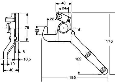 Zinc plated steel dropside locking gear (2)