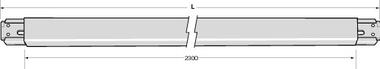 Barre d'appui ajustable 2360 mm à 2600 mm (2)